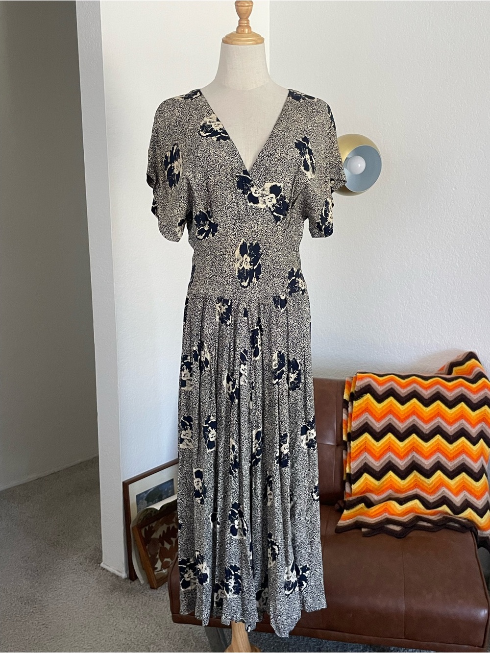 Vintage 1980s Ann Tjian for Kenar 2 Romantic Twee Floral Dress